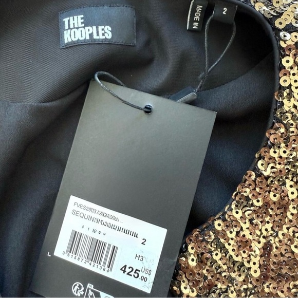 NWT! The Kooples Gold Blazer with Metallic Finish, Size 2 - Picture 13 of 13